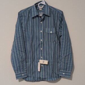 Ralph Lauren Double RL Blue and White Striped Shirt